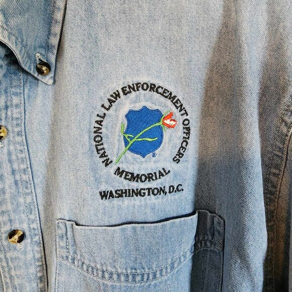 EUC National Law Enforcement Memorial Denim Button-Down - Picture 4 of 4